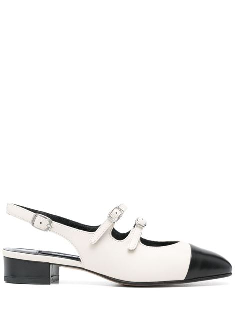 White and black 20mm Abricot ballerina shoes Carel paris - women